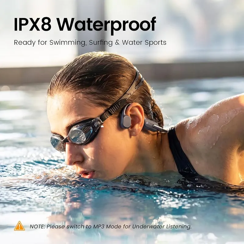 HIFI WALKER Bone Conduction Headphones – IPX8 Waterproof For Swimming