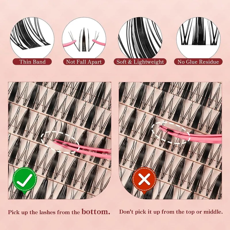 Higu clace Lash-Clusters Kit – Invisible lash bands for comfort
