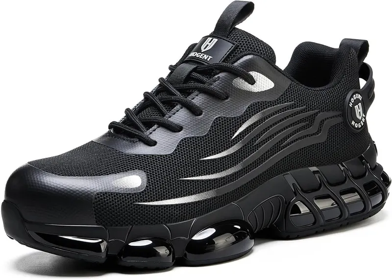 Hogent Steel Toe Shoes Carbon Black in Carbon Black