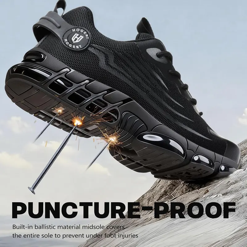 Hogent Steel Toe Shoes Carbon Black – Puncture-resistant lightweight Kevlar midsole
