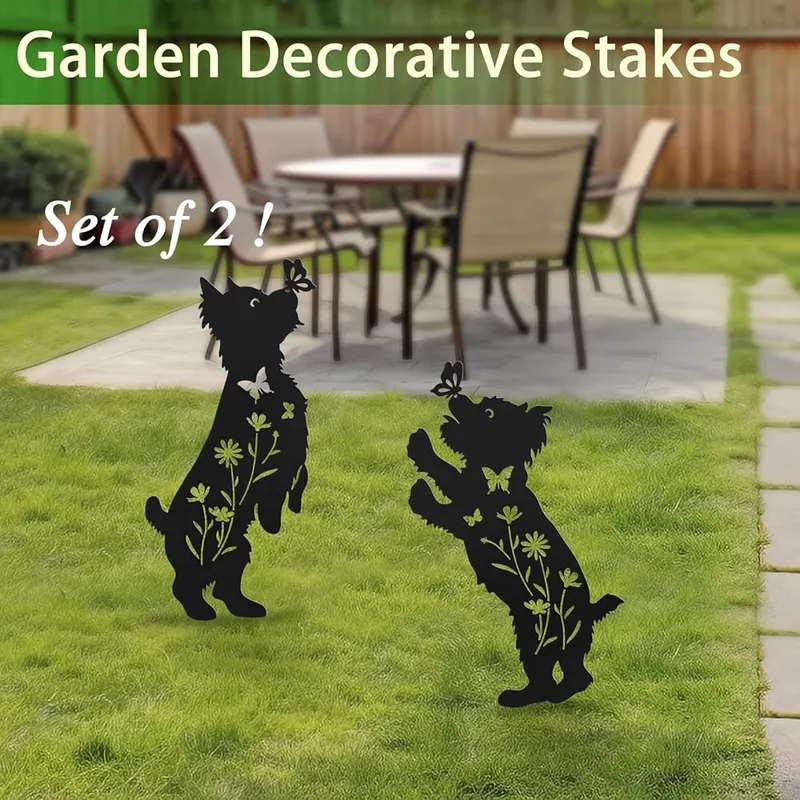 Hokfirm Yorkie Gifts – Outside Decorations for Yard Dog Stakes of