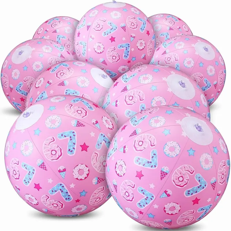 Hollowfly 12 Pcs 6 7 Beach Balls in 6 7 Theme
