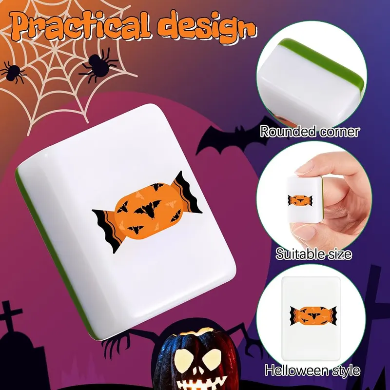 Hollowfly 4 Player Mahjong Block Set Halloween – Exuberant Play Experience