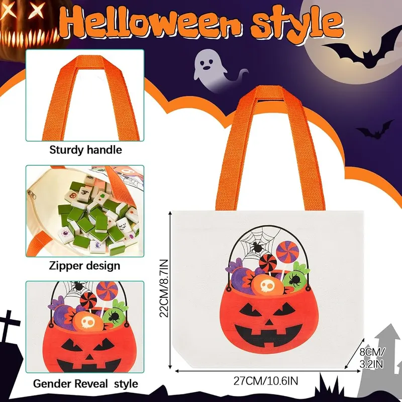 Hollowfly 4 Player Mahjong Block Set Halloween – Easy to Play
