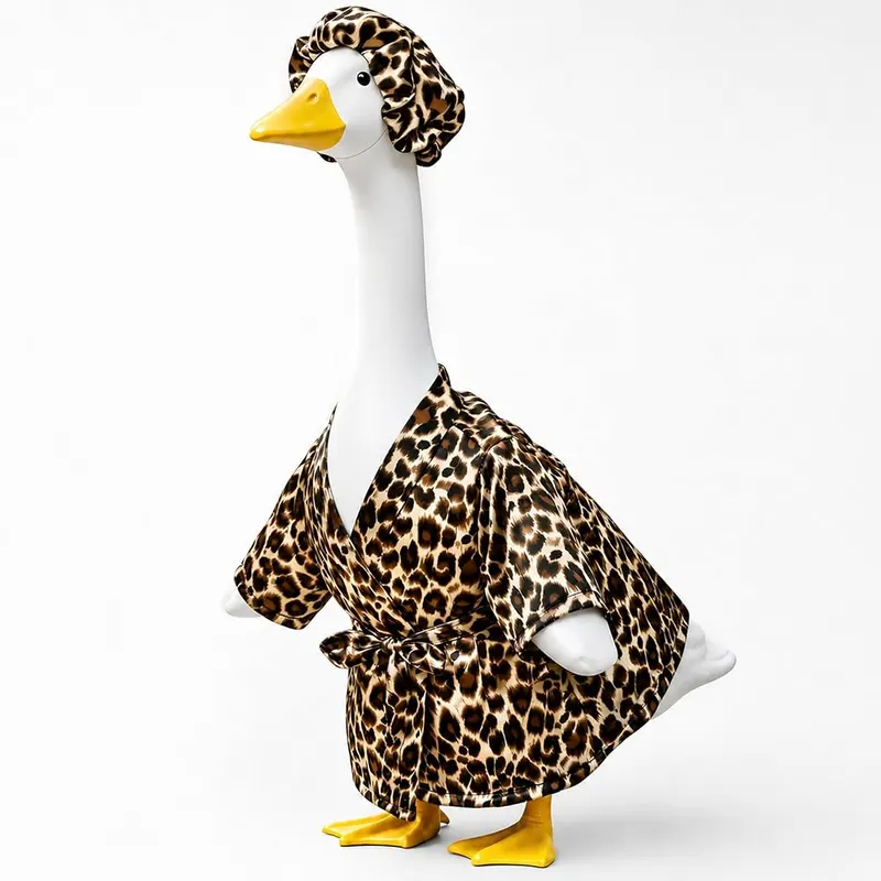 holoith Leopard Porch Goose Outfit Brown Leopard Print in Brown Leopard Print