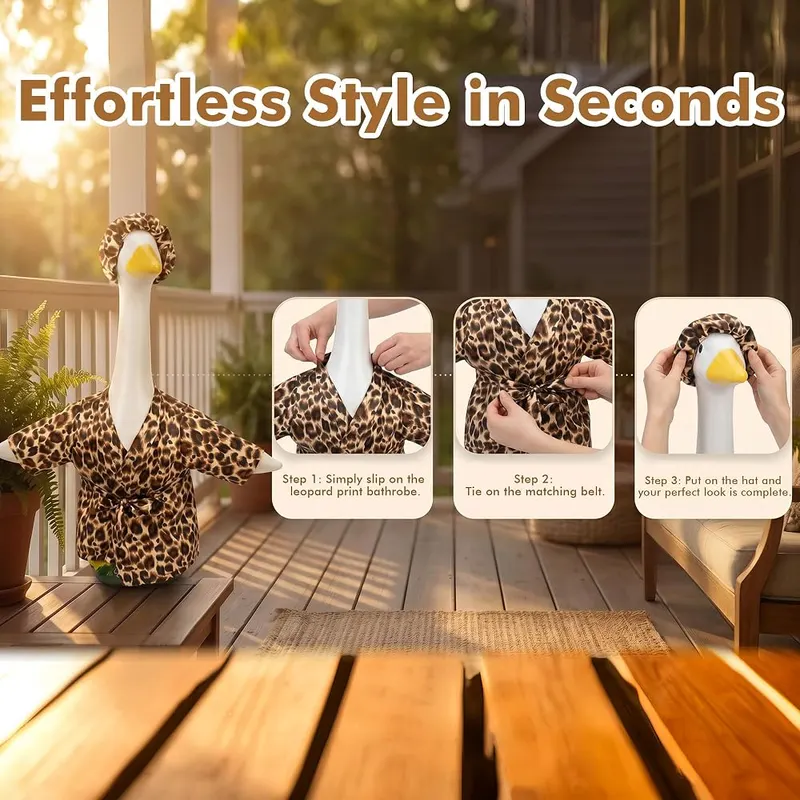 holoith Leopard Porch Goose Outfit Brown Leopard Print – High Quality and Durable Materials