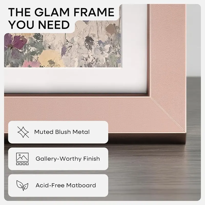 Homeforia 4×6 Rose Picture Frame – Built for Walls & Tabletops