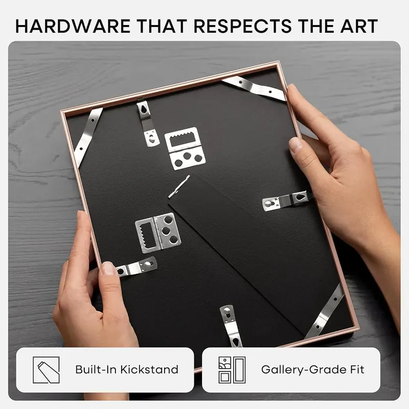 Homeforia 4×6 Rose Picture Frame – Matted or Edge-to-Edge—your Call