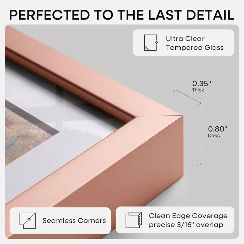 Homeforia 4×6 Rose Picture Frame – Looks Boutique