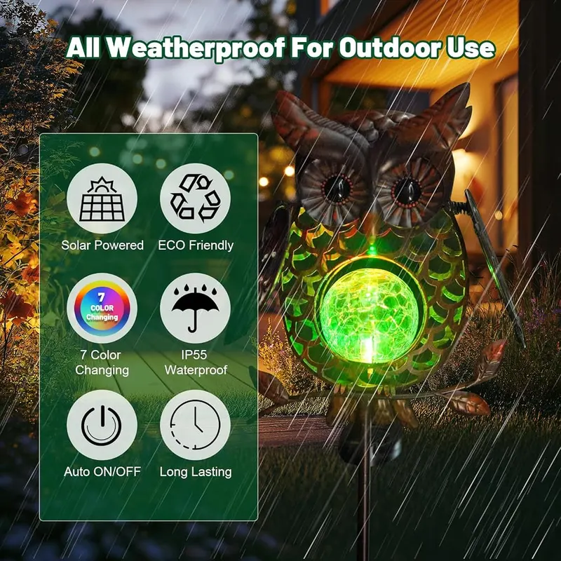 HONGLAND Solar Lights Outdoor Decor Waterproof – product photo 7 of 9