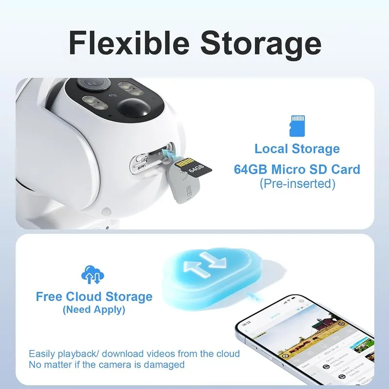 HOSAFE.COM 4G LTE Cellular Security Camera No – 270 degree pan and tilt