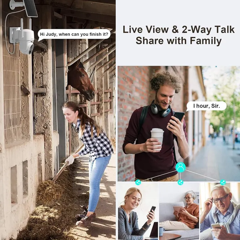 HOSAFE.COM 4G LTE Cellular Security Camera No – Two-way audio built in