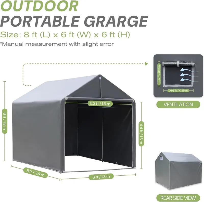 HOTEAGLE Outdoor Storage – Sturdy bolted iron frame structure