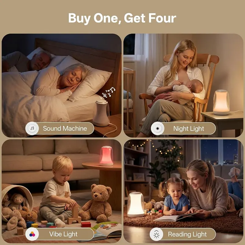 Hotmoon White Noise Sound Machine – RF remote, no app or Wi-Fi