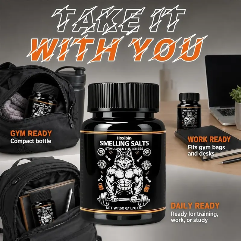 Hoxlbin Pre-Activated Smelling Salts – Lightweight design for gym bags
