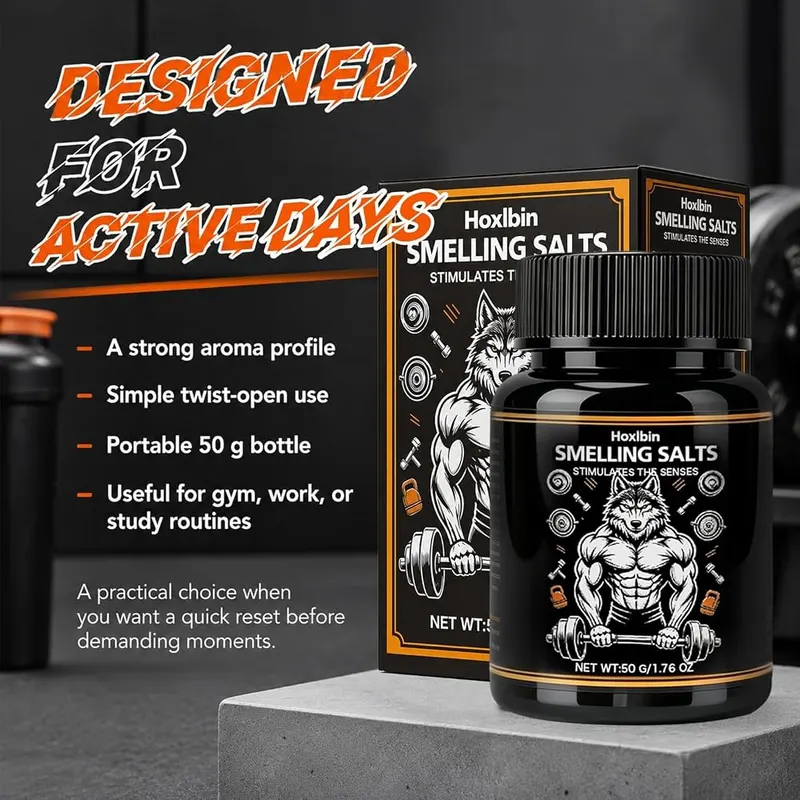 Hoxlbin Pre-Activated Smelling Salts – Quick sensory cue before heavy sets