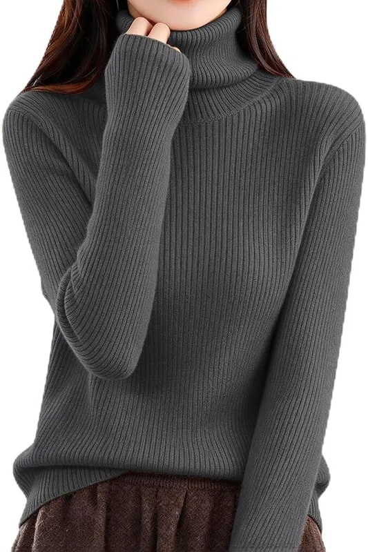 HswsEJ Mock Turtleneck Sweater A005-#green in A005-#green