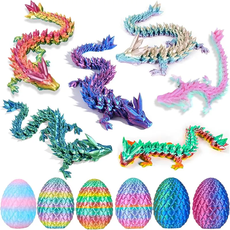 HTXJ-MF 6PCS 3D Printed Dragon Eggs