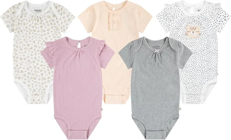 HUGGIES 5-Pack Elevated Bodysuit