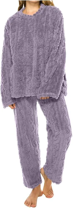 Huyxcye Flannel Pajamas in #C05-purple