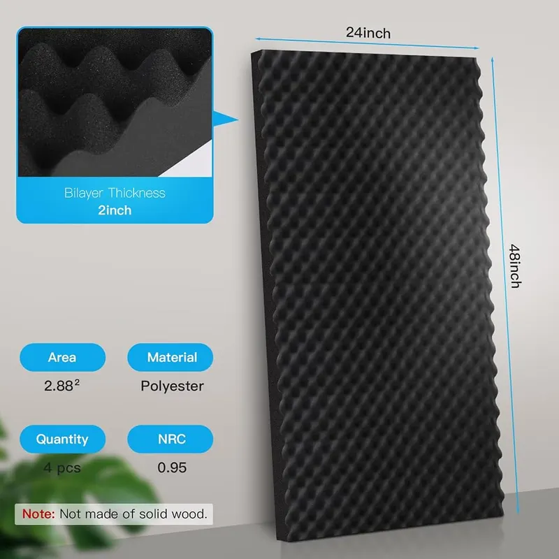 HWLIYUTAI 2 Pack Acoustic Panels – Premium Quality Material