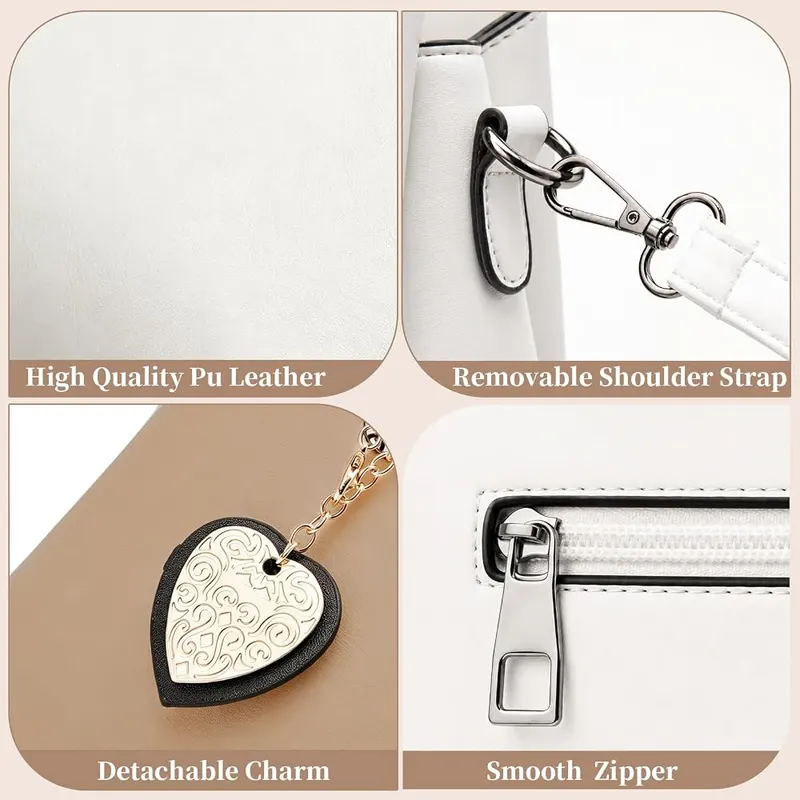 I IHAYNER Women PU Leather Purses and Handbags – Adjustable Shoulder Strap & Versatile Carry