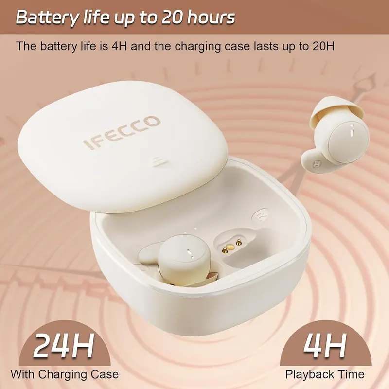 I love e iFecco Sleep Earbuds – Compact portable charging case