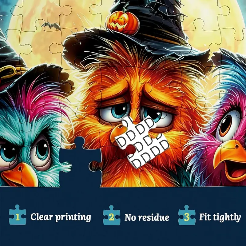 IdeaBazar Halloween Owl Tree Puzzles – Measures nearly twenty four inches square