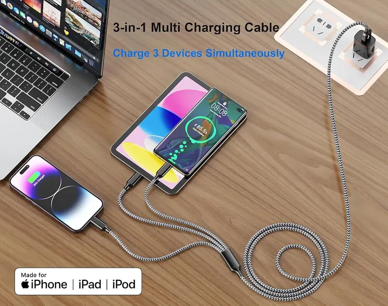 IDISON Multi Charging Cable 4FT 2Pack 3 – Three in one charging cable