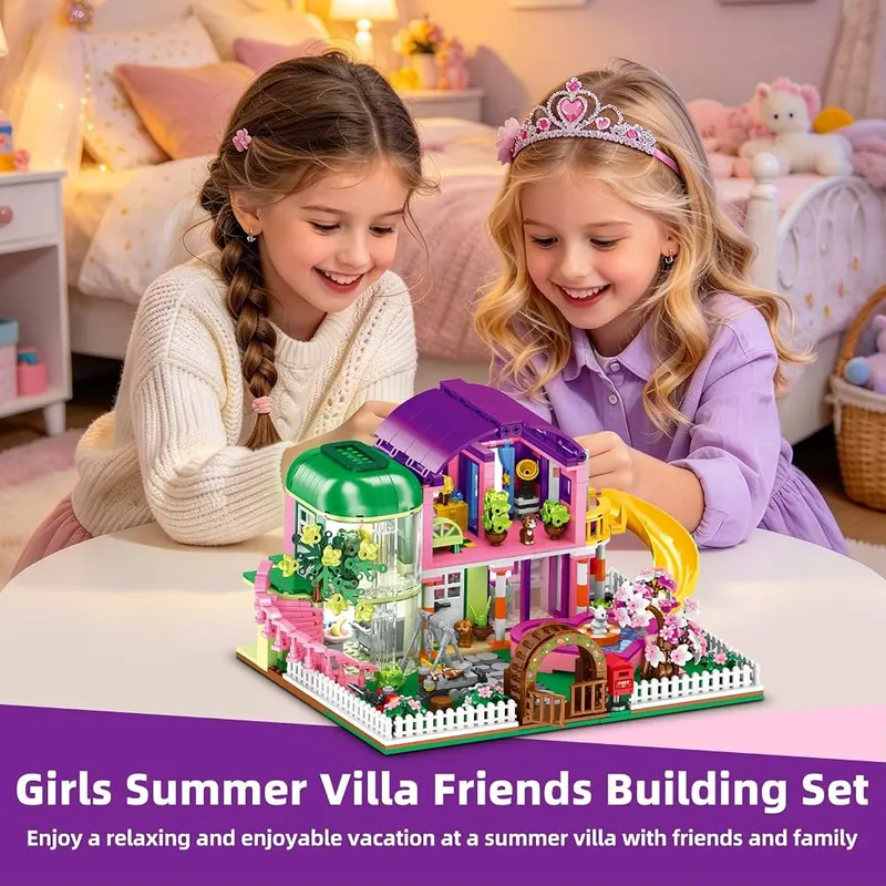 IKKOSYA Girls House Building Set – Educational STEM Building Toy for Girls Ages 6+】