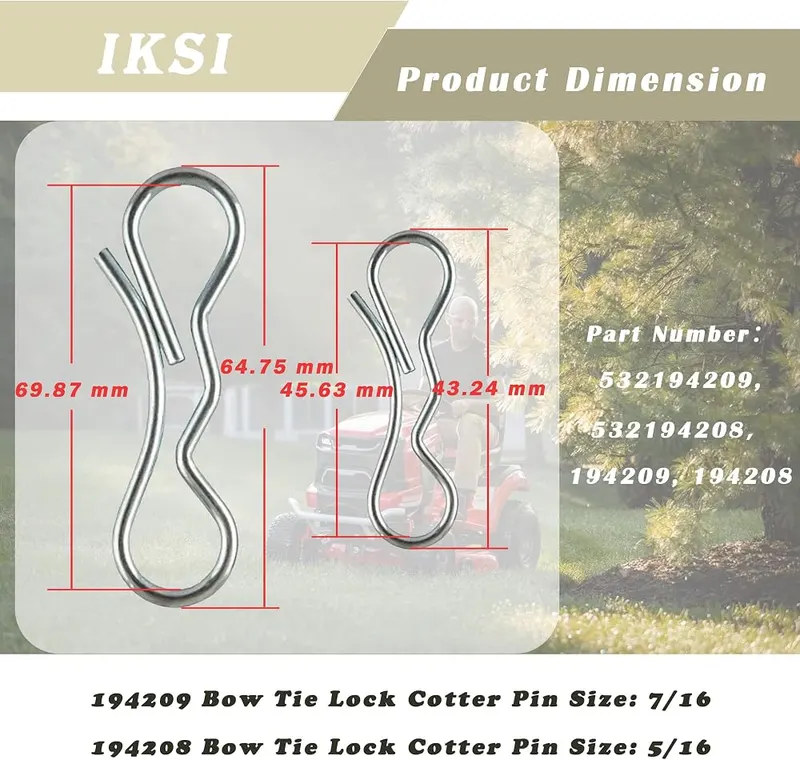 IKSI 1194208 5/16″ Bow Tie Cotter Pin – 194209 is Bow Tie Lock Cotter Pins 7/16",194208