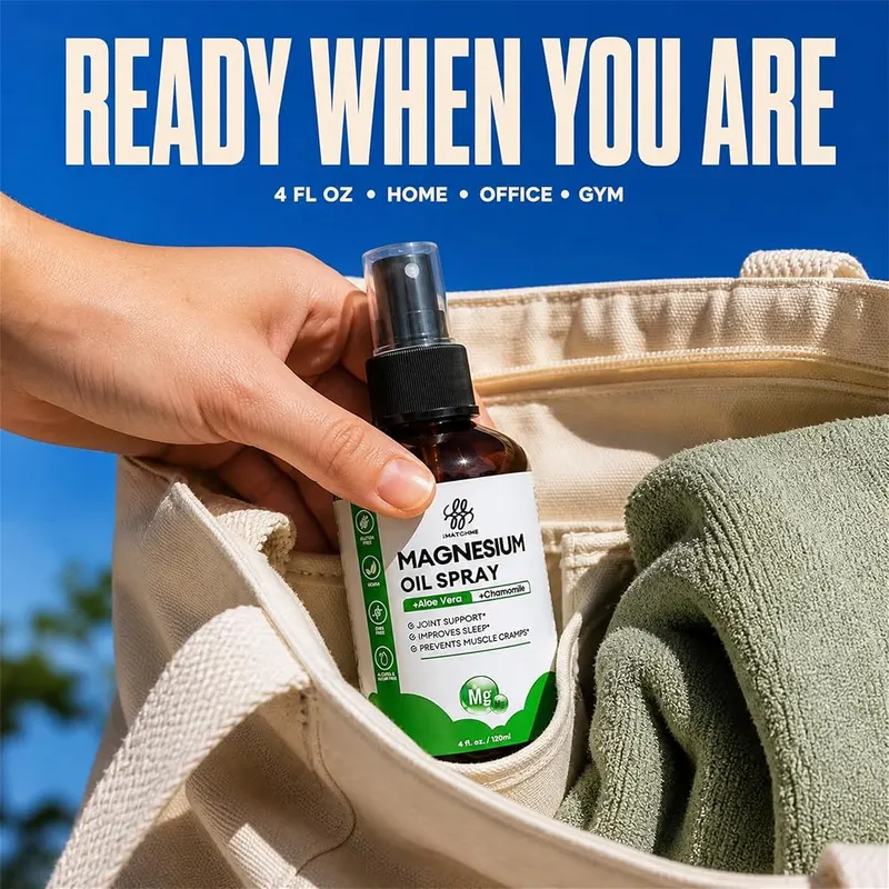 iMATCHME Magnesium Oil Spray – Spray on, then massage in