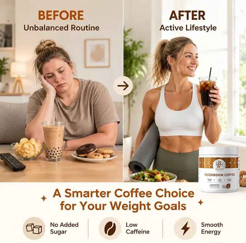 iMATCHME Mushroom Coffee – Mixes hot, iced or blended