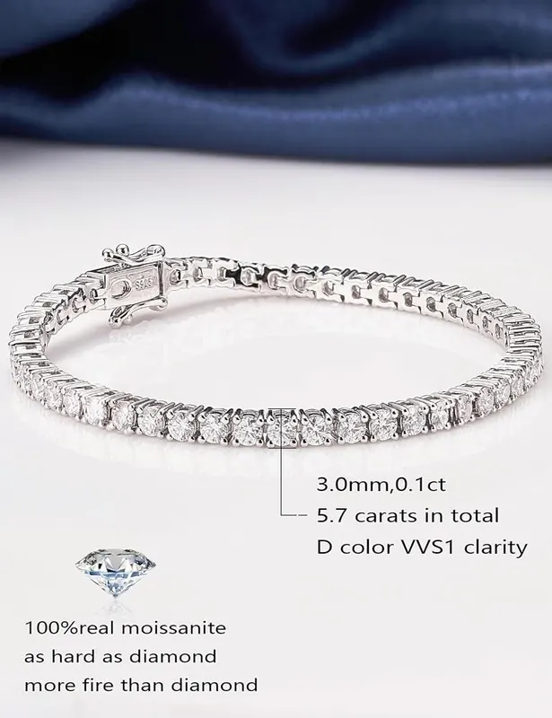 IMOLOVE Moissanite Tennis Bracelet – Moissanite tennis bracelet