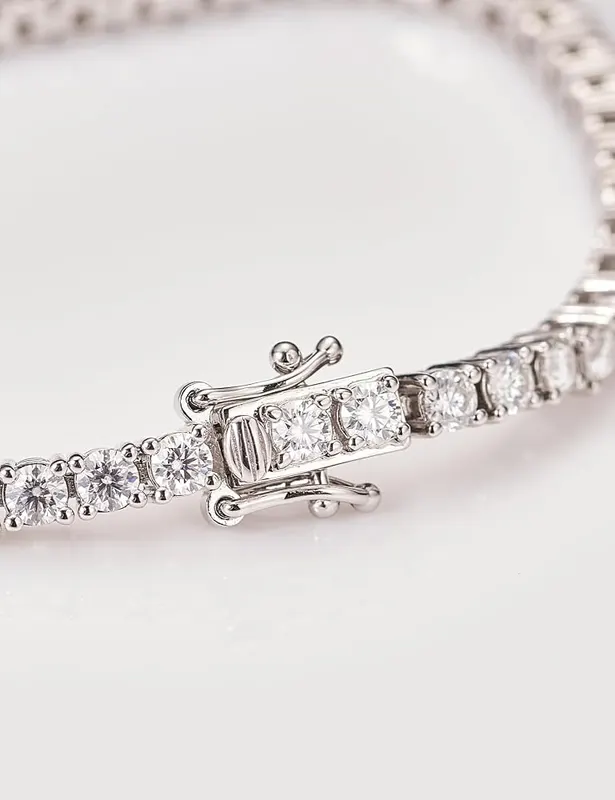IMOLOVE Moissanite Tennis Bracelet – 925 sterling silver band