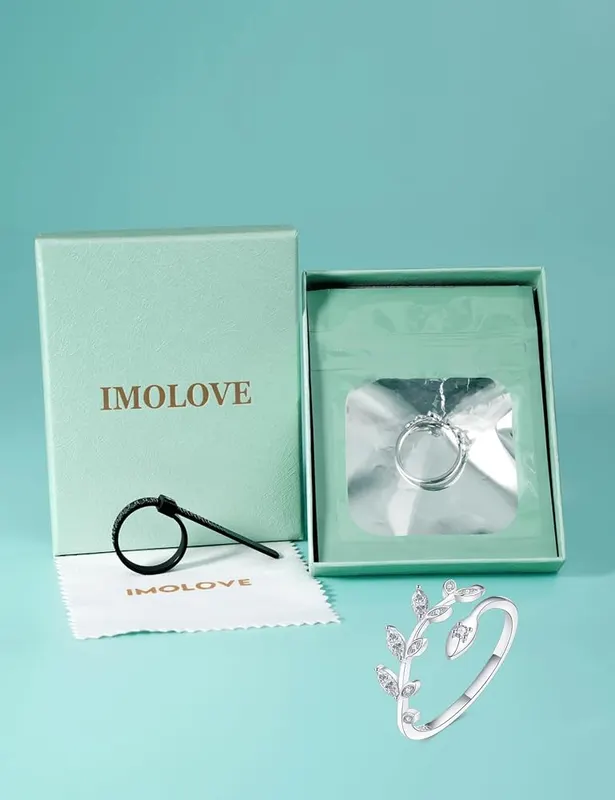 IMOLOVE Moissanite Wedding Bands – Adjustable sizing for a comfortable fit
