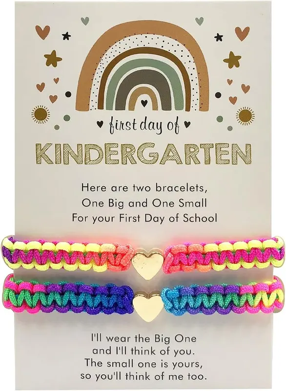 INENIMARTJ First Day of School Kindergarten Bracelets in A