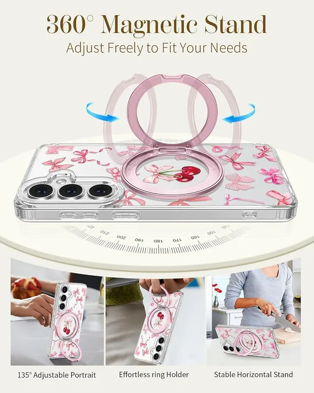 Ingcase for Samsung Galaxy S25 FE Case – Magnetic Ring Stand