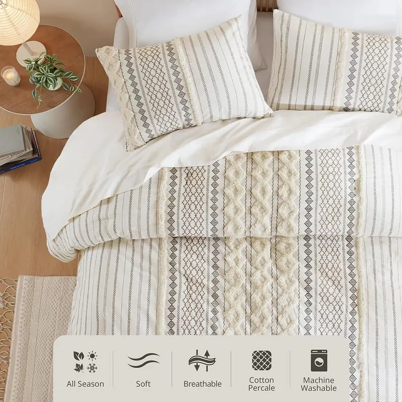INK+IVY Queen Comforter Set – Modern Bedroom Decor