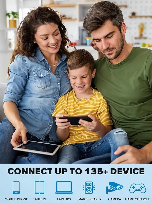 INMUA WiFi Extender – Built-in gigabit ethernet port