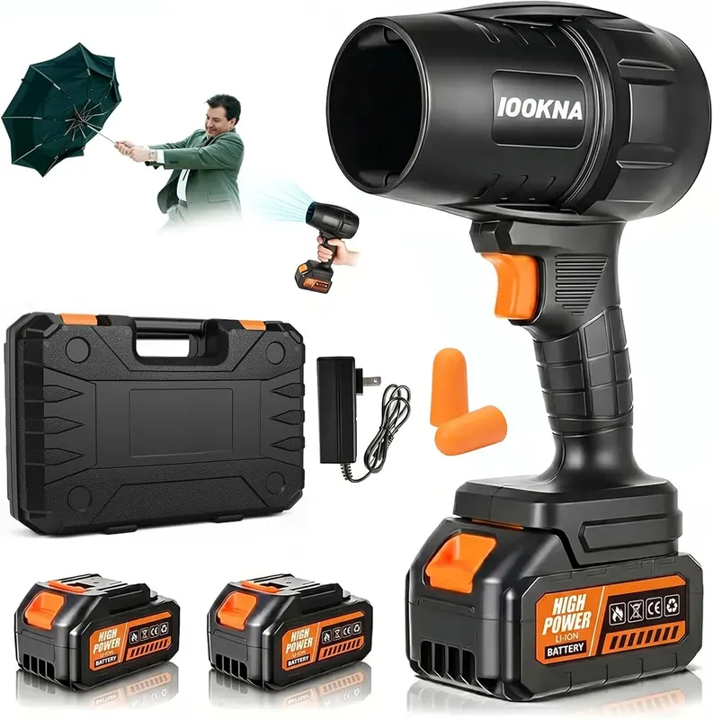 IOOKNA Cordless Leaf Blower in Orange