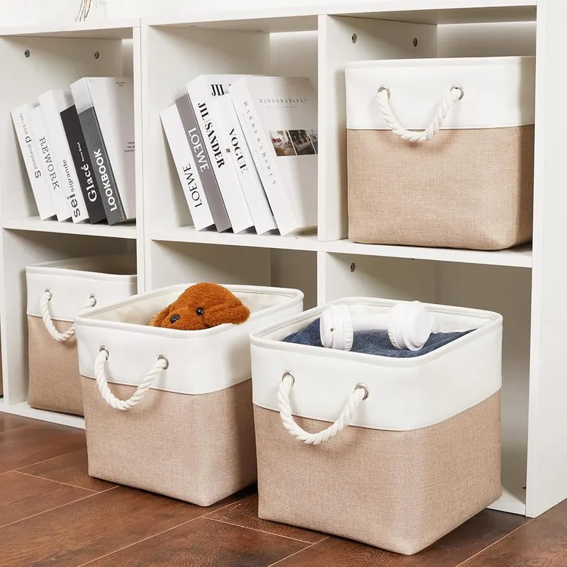 ISEMINGLA 11 Inch 6 Pack Cube Storage – Handles for easy pulling