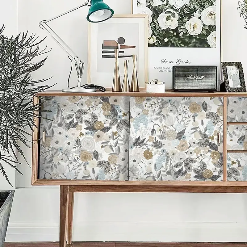 Ismoon Floral Peel and Stick Wallpaper Gray – Design