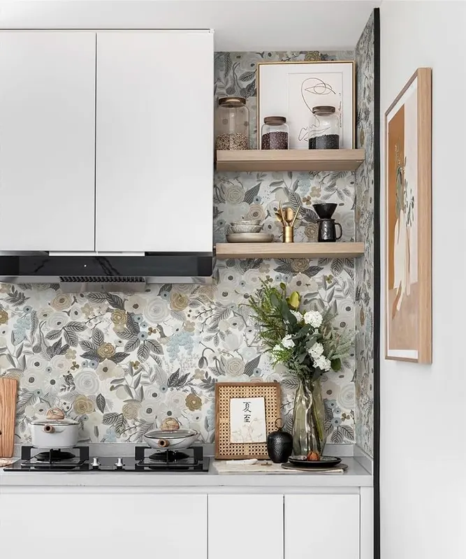Ismoon Floral Peel and Stick Wallpaper Gray – Uses