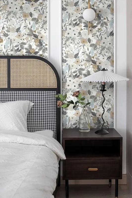 Ismoon Floral Peel and Stick Wallpaper Gray – Customer Service