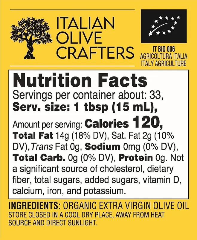 Italian Olive Crafters Organic Extra Virgin Olive Oil – Organic extra virgin olive oil