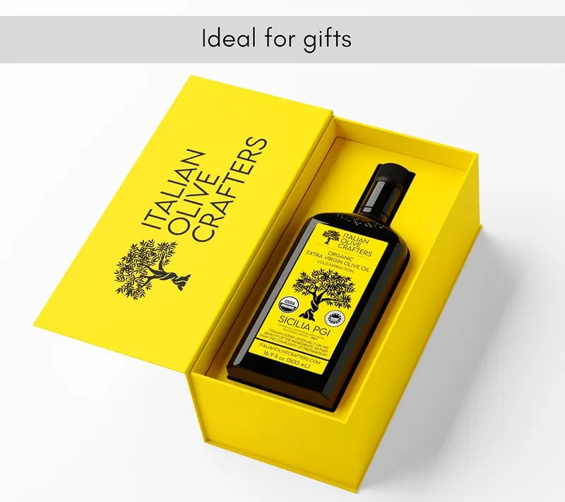 Italian Olive Crafters Organic Extra Virgin Olive Oil – Fruity flavor, almond aftertaste