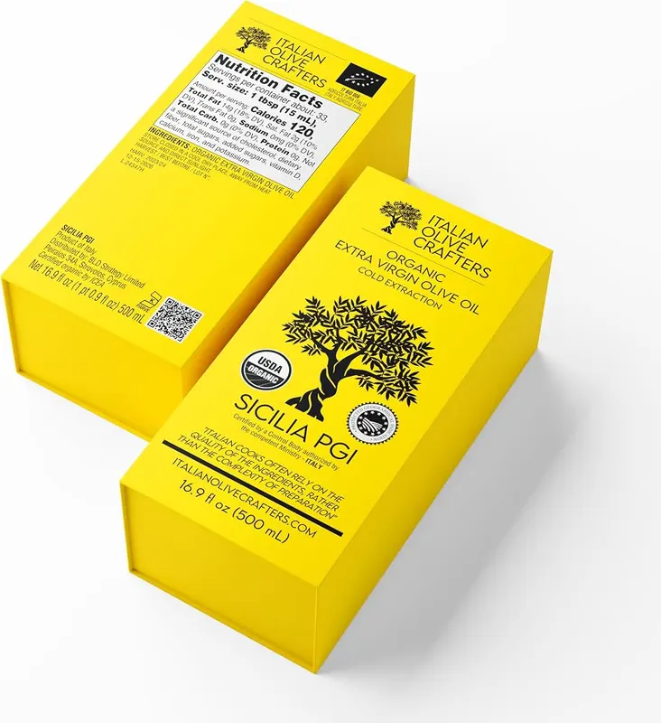 Italian Olive Crafters Organic Extra Virgin Olive Oil – 646 mg/kg polyphenols listed