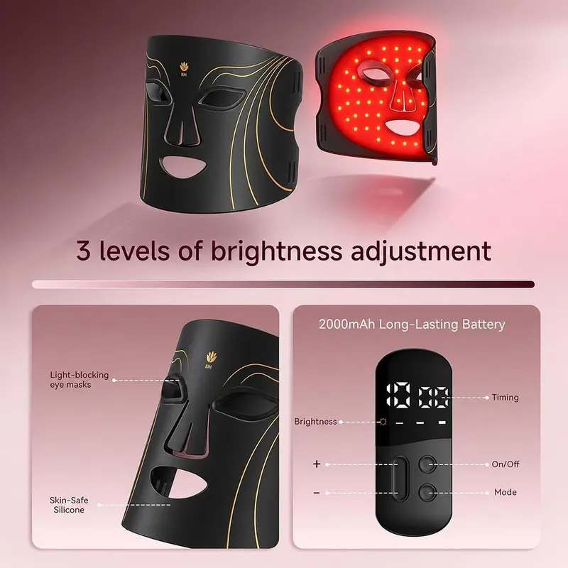 IUH Red Light Therapy Mask – Flexible built in session timer