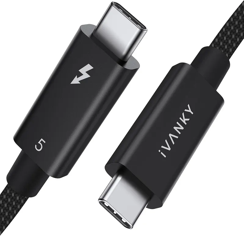 IVANKY Intel Certified Thunderbolt 5 Cable 3.3ft in Black